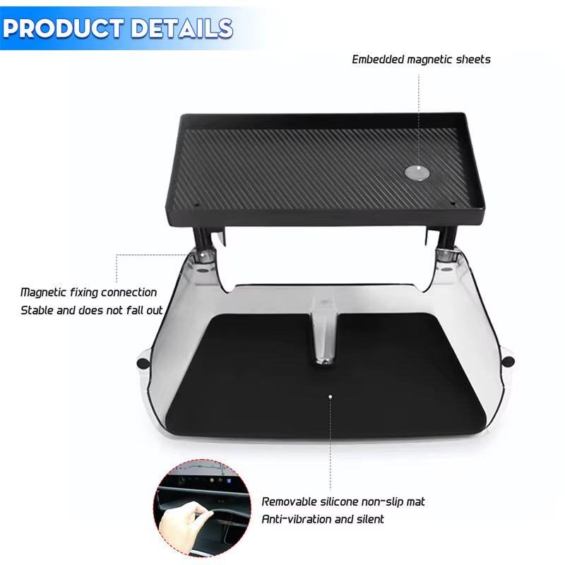 2 In1 Hidden Magnetic Storage Bin and Shelf for 2018-23 Tesla Model 3/Y