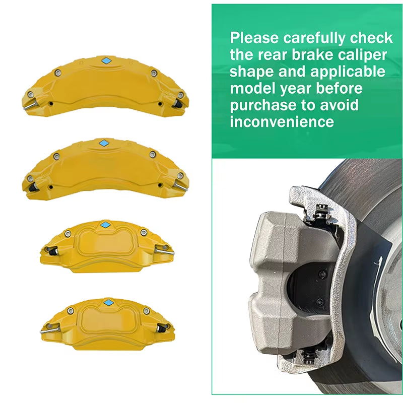 Tesla Model 3 Highland 2024 Brake Caliper Covers, Set of 4, Aluminum Alloy, 12 Colors