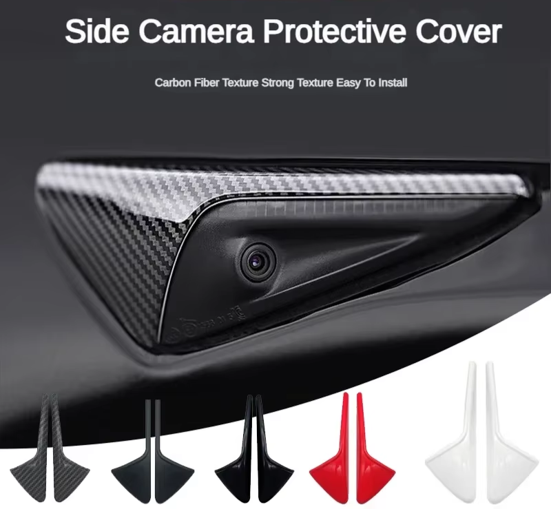 Tesla Model 3/Y/X/S (2017-2022) Side Camera Protective Cover, ABS/Carbon Fiber Protective Cover, Turn Signal Cover
