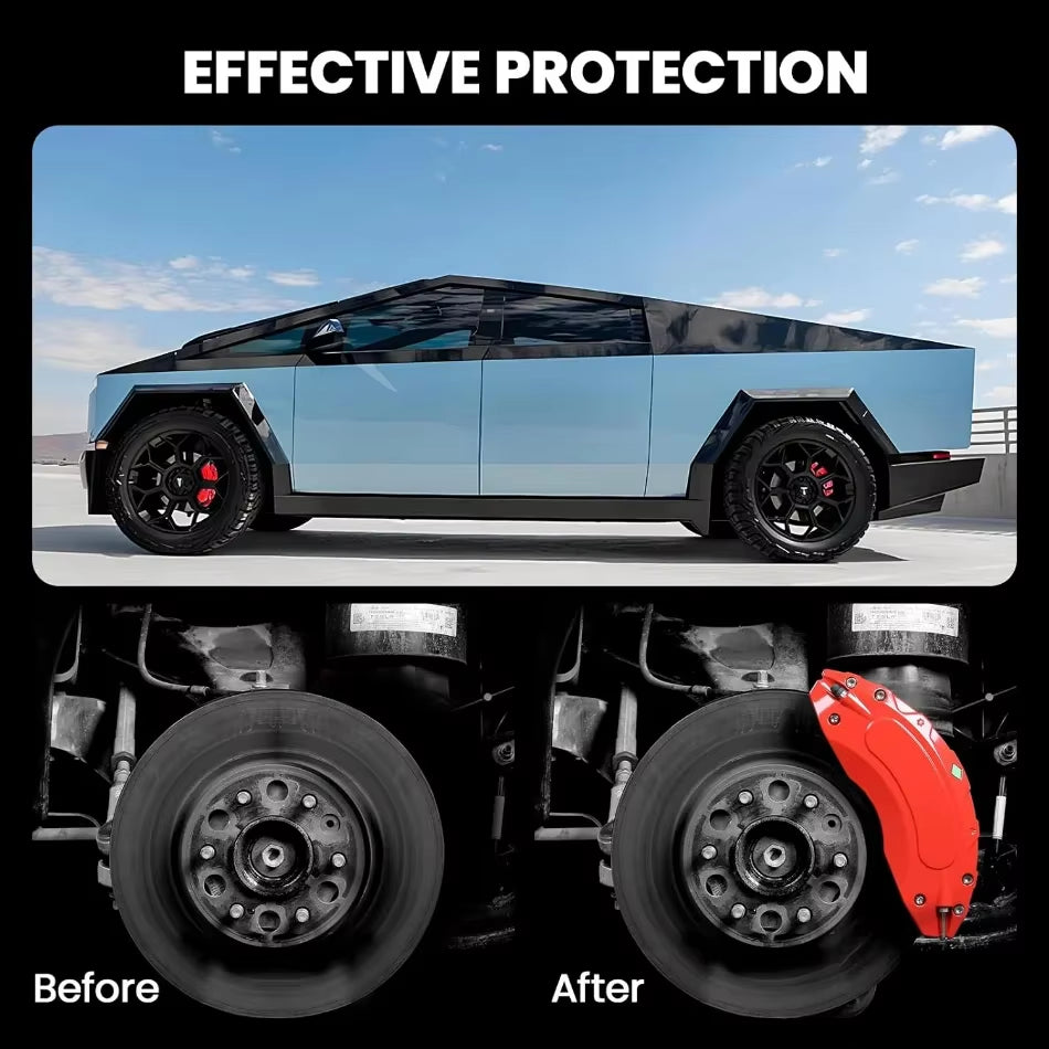 Tesla Cybertruck Brake Caliper Covers, Set of 4, Aluminum Alloy Wheel Modification Accessories