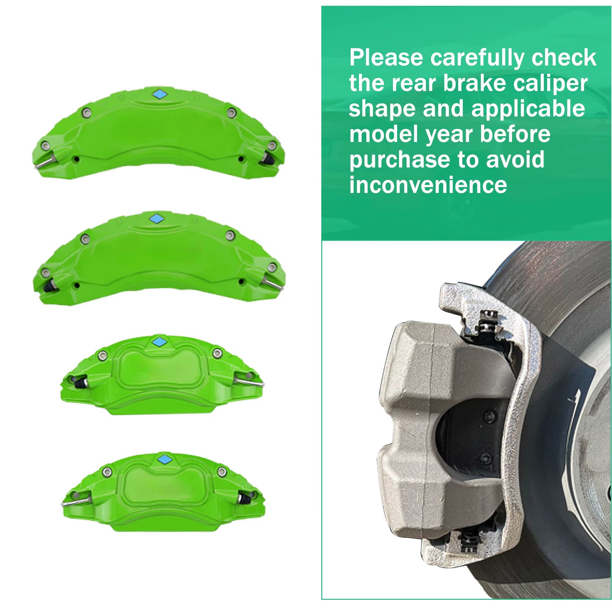 Tesla Model 3 Highland 2024 Brake Caliper Covers, Set of 4, Aluminum Alloy, 12 Colors
