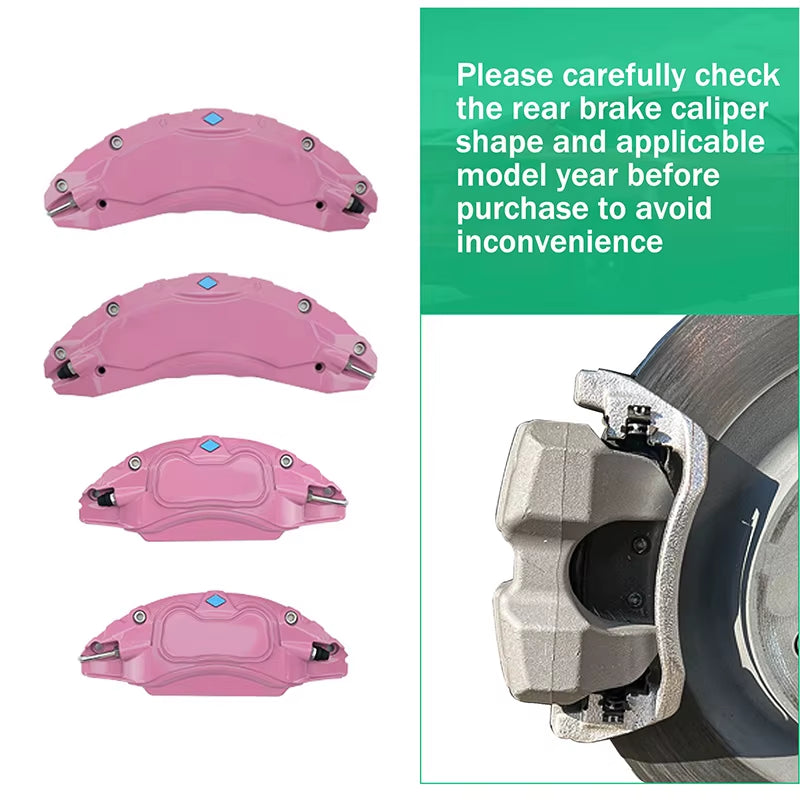 Tesla Model 3 Highland 2024 Brake Caliper Covers, Set of 4, Aluminum Alloy, 12 Colors