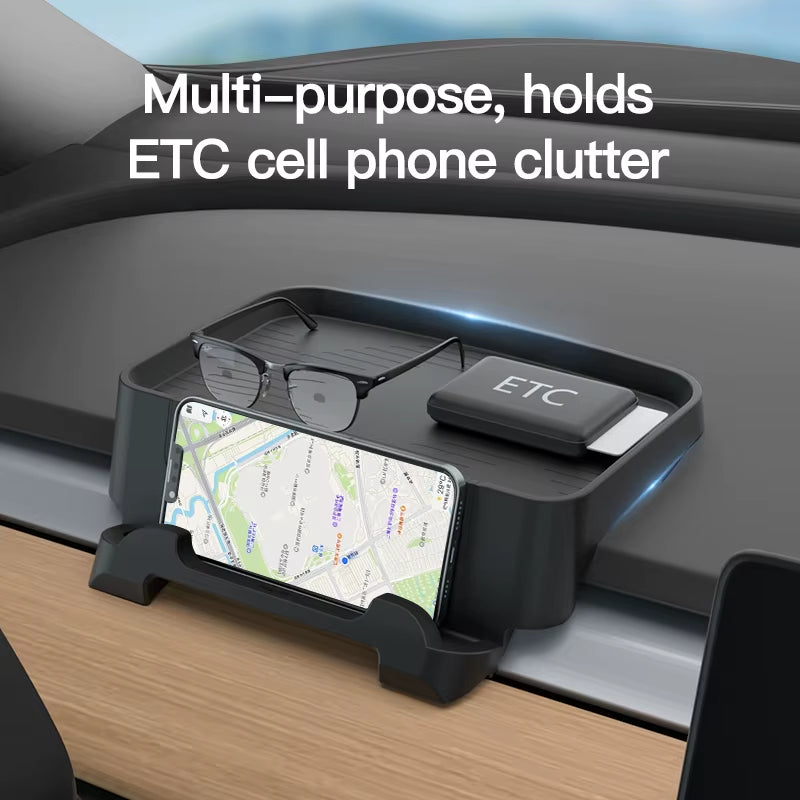 Dashboard Storage Tray, Silicone Organizer for Tesla Model Y + Model 3
