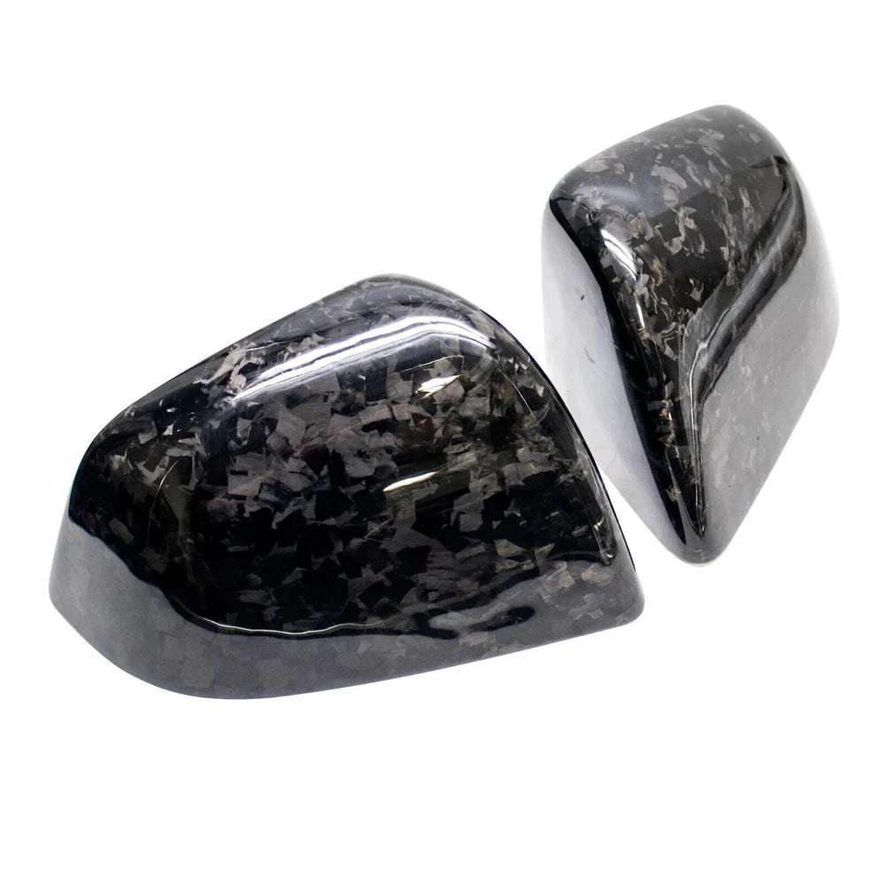 For Tesla Model Y 2019-2021 Forged Carbon Fiber Exterior Rear View Mirror Cover Caps