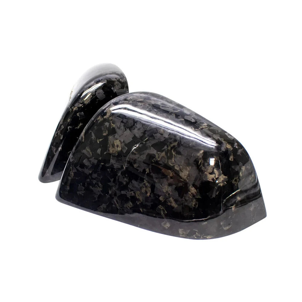For Tesla Model Y 2019-2021 Forged Carbon Fiber Exterior Rear View Mirror Cover Caps