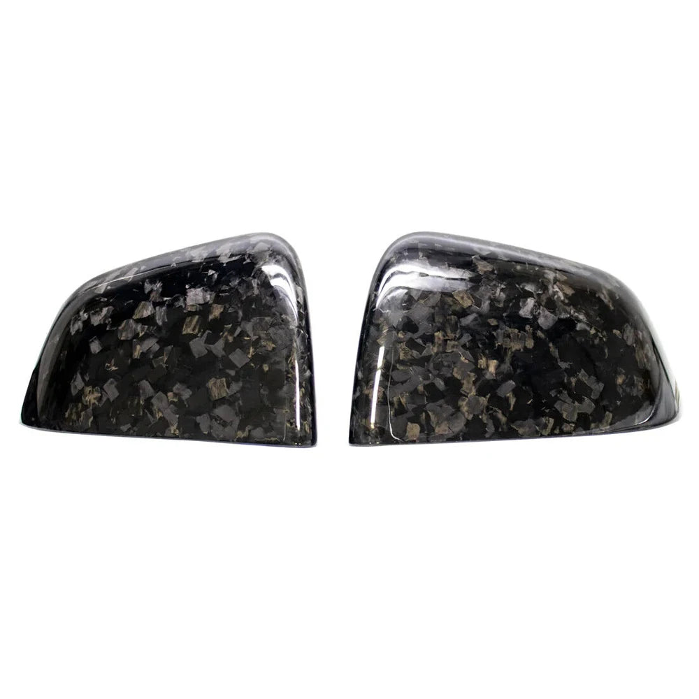 For Tesla Model Y 2019-2021 Forged Carbon Fiber Exterior Rear View Mirror Cover Caps