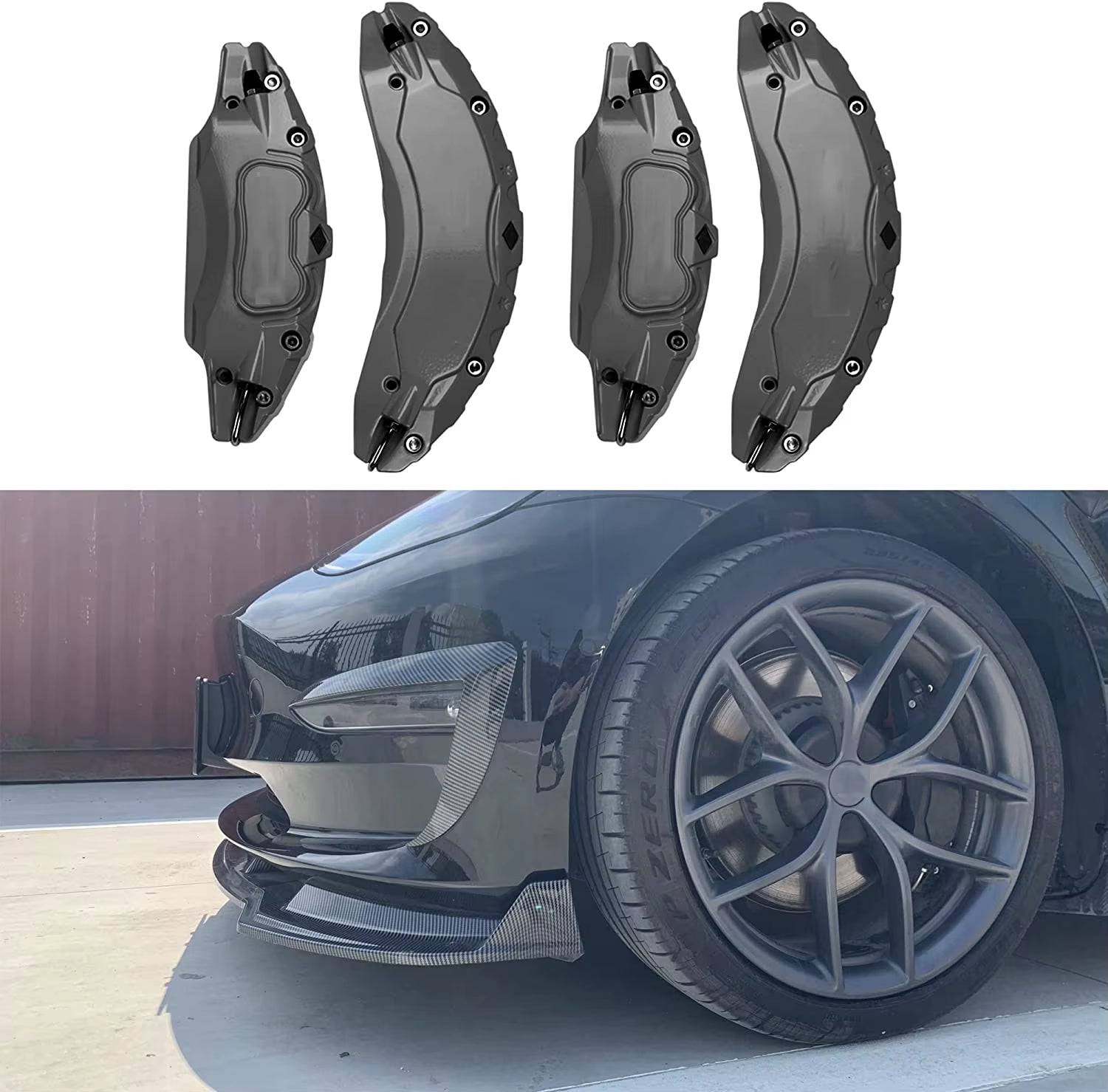 Tesla Model Y (2020-2024) Brake Caliper Covers, Set of 4 (Will Not Fit the 2024 Model Y RWD)
