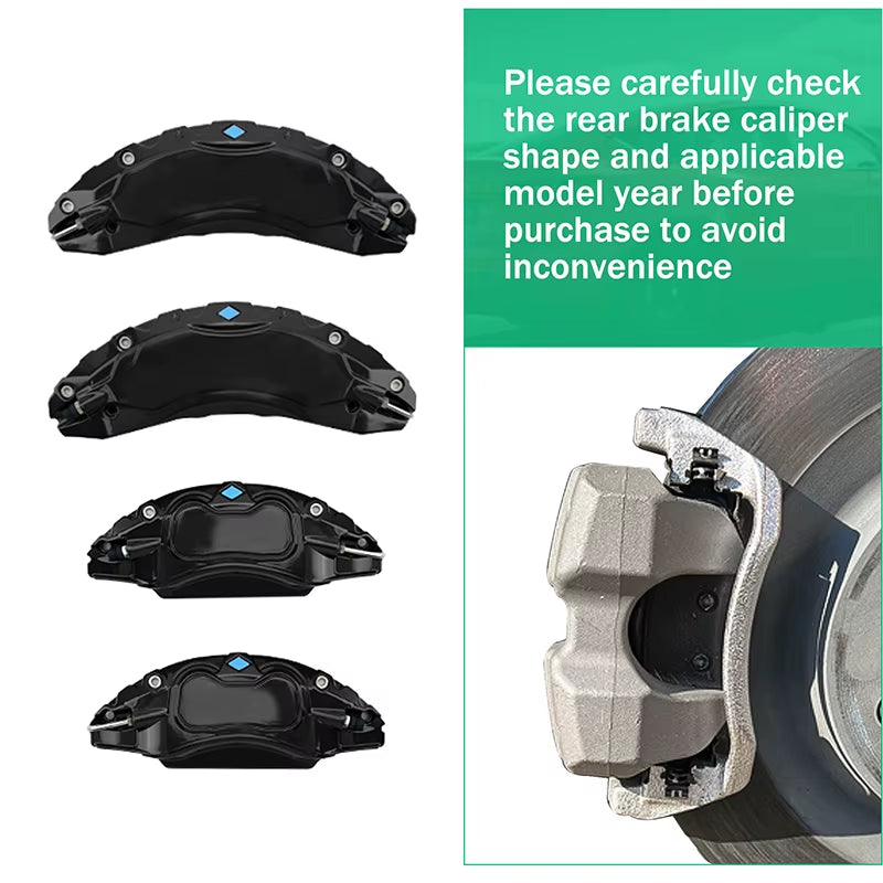 Tesla Model 3 Highland 2024 Brake Caliper Covers, Set of 4, Aluminum Alloy, 12 Colors