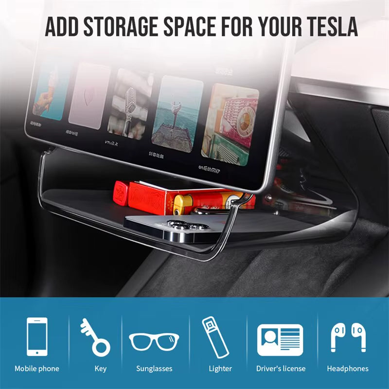 2 In1 Hidden Magnetic Storage Bin and Shelf for 2018-23 Tesla Model 3/Y