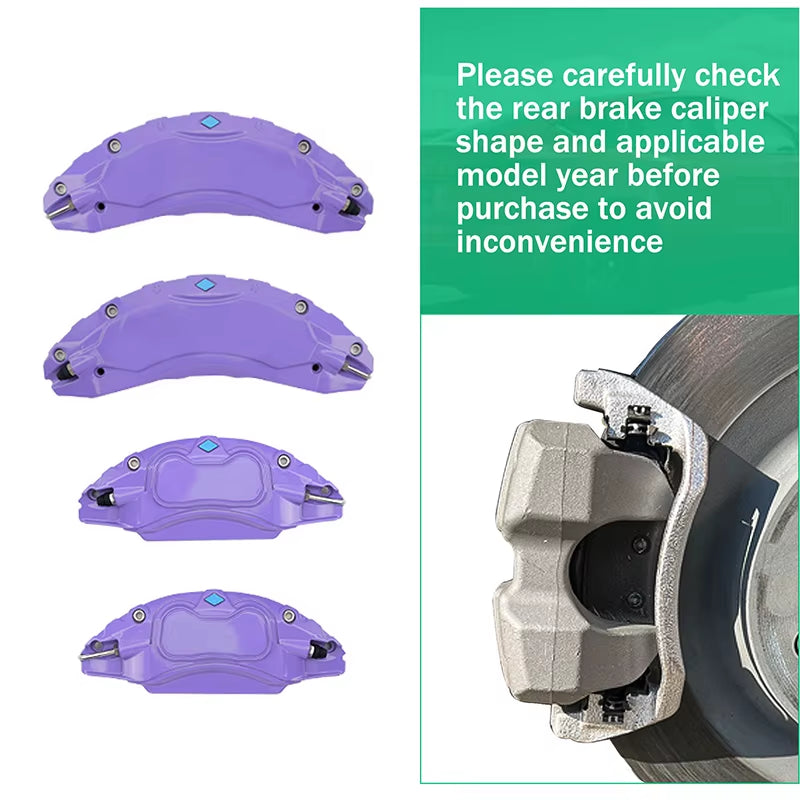 Tesla Model 3 Highland 2024 Brake Caliper Covers, Set of 4, Aluminum Alloy, 12 Colors